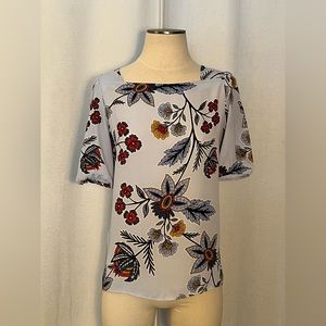 LOFT light blue paisley blouse. Size S